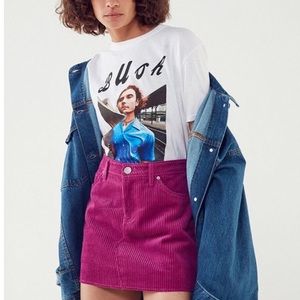 BDG Corduroy Frayed Skirt